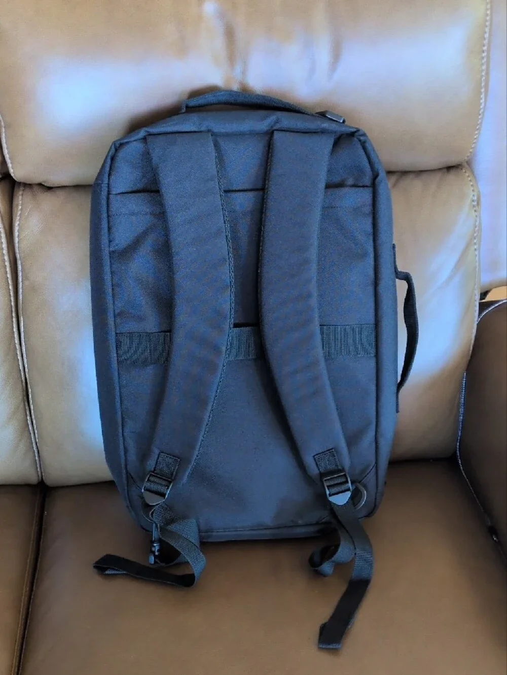 Black Travel Backpack Laptop Bag - Minimal Carryall